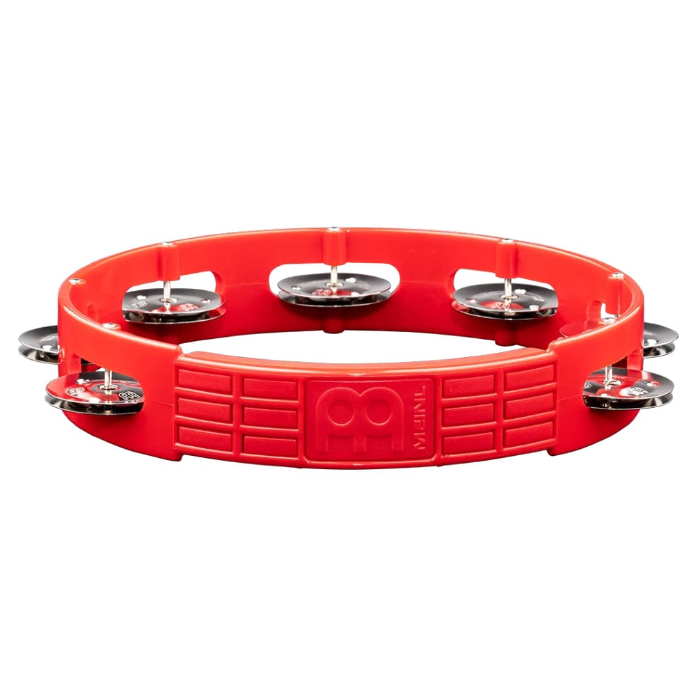 meinl tambourines meinl percussion headliner series 8 single row stainless steel jingles tambourine   #color_red