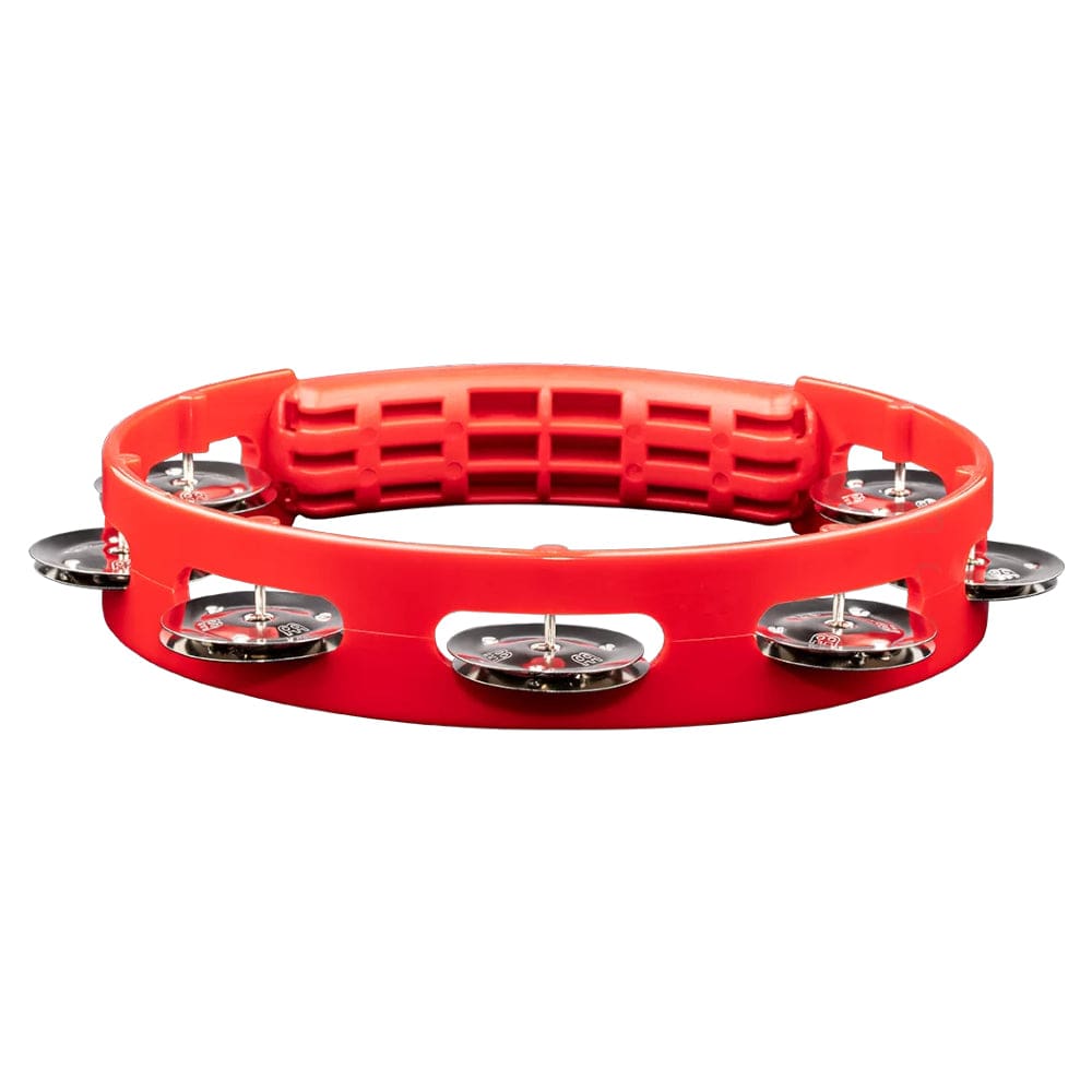 meinl tambourines meinl percussion headliner series 8 single row stainless steel jingles tambourine   #color_red