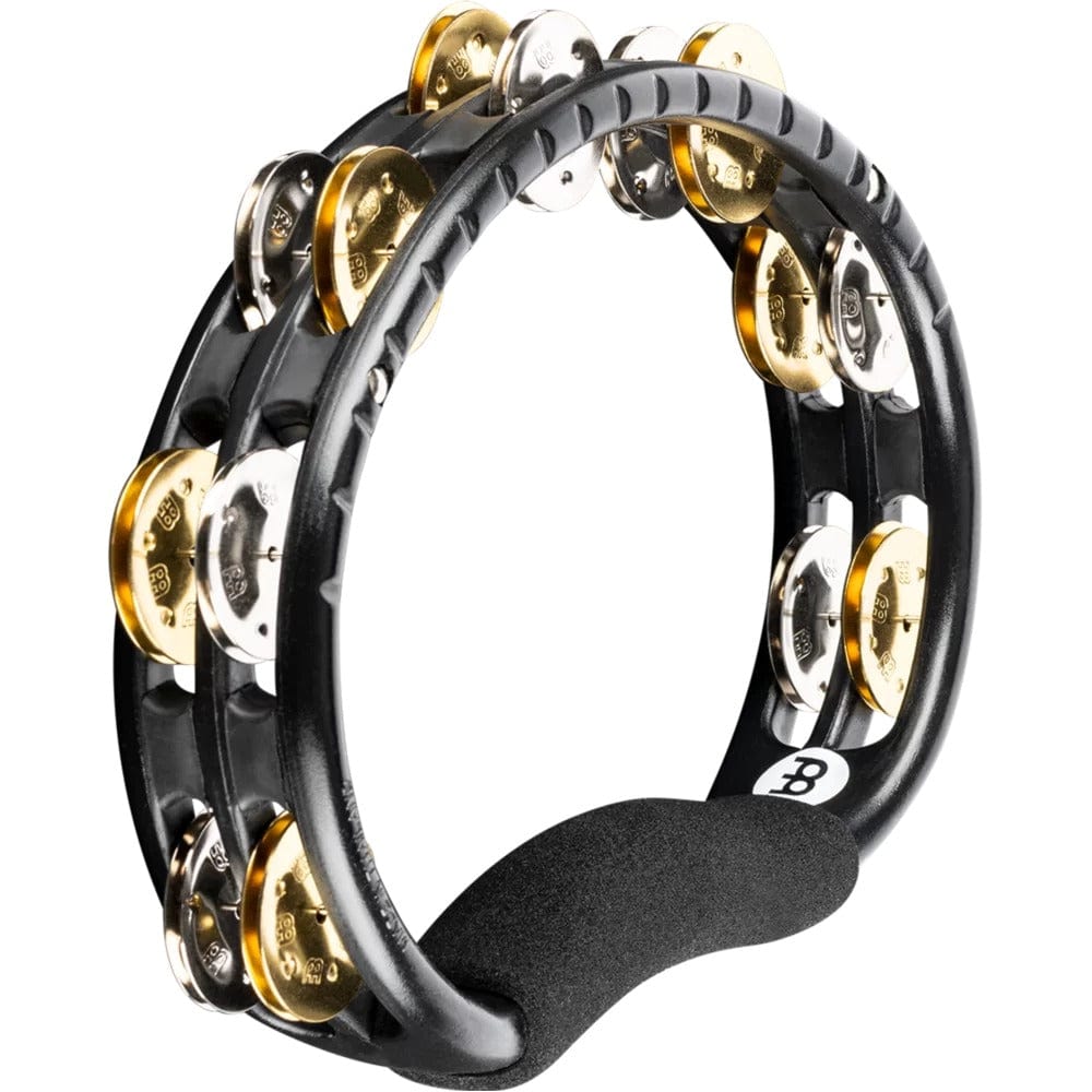 meinl tambourines meinl tmt1m traditional abs series plastic, mixed jingles 2 rows tambourine - black