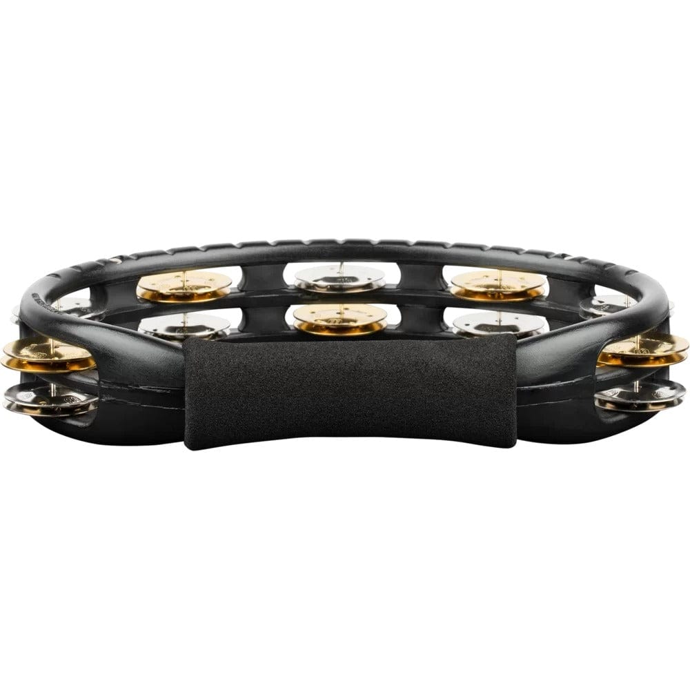 meinl tambourines meinl tmt1m traditional abs series plastic, mixed jingles 2 rows tambourine - black