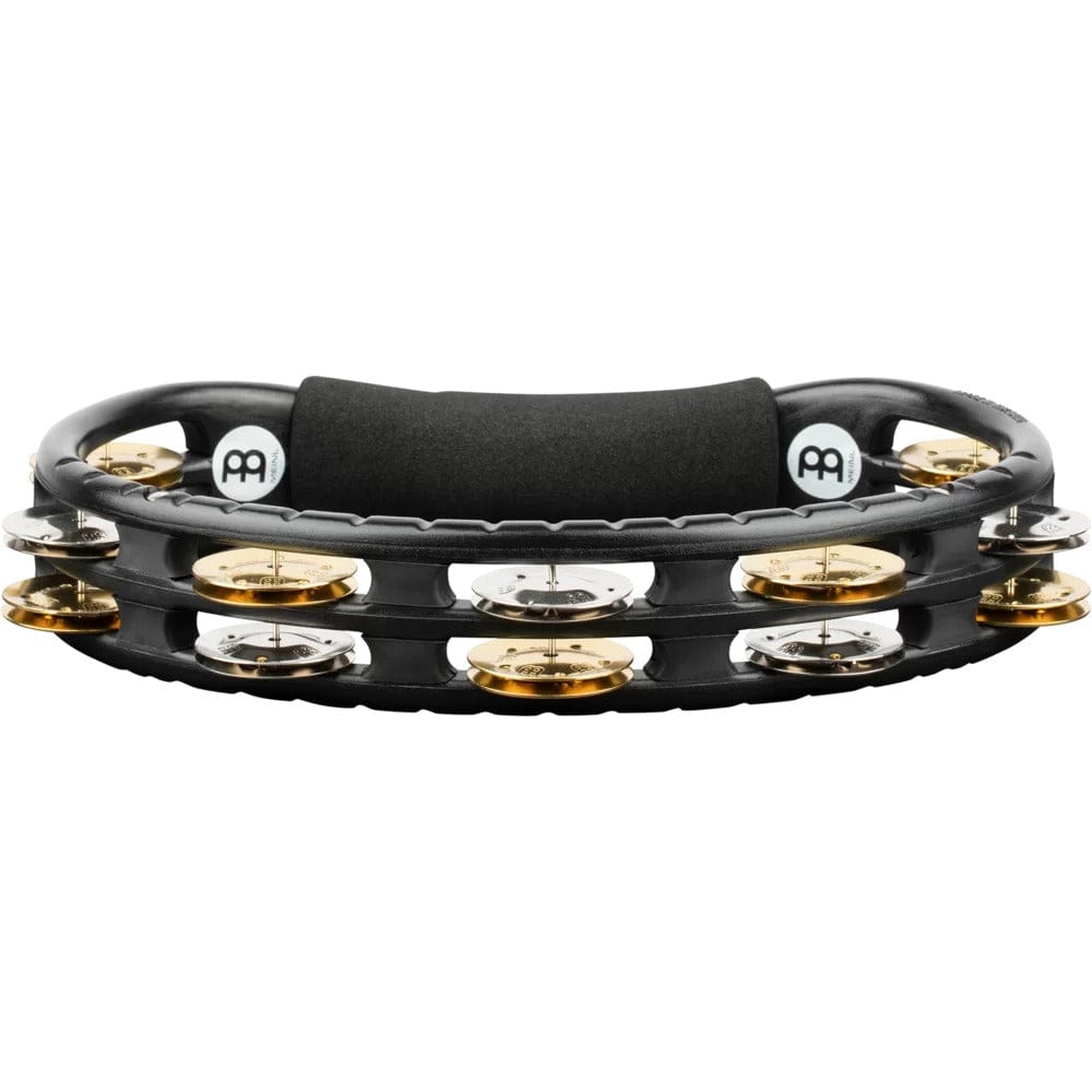meinl tambourines meinl tmt1m traditional abs series plastic, mixed jingles 2 rows tambourine - black