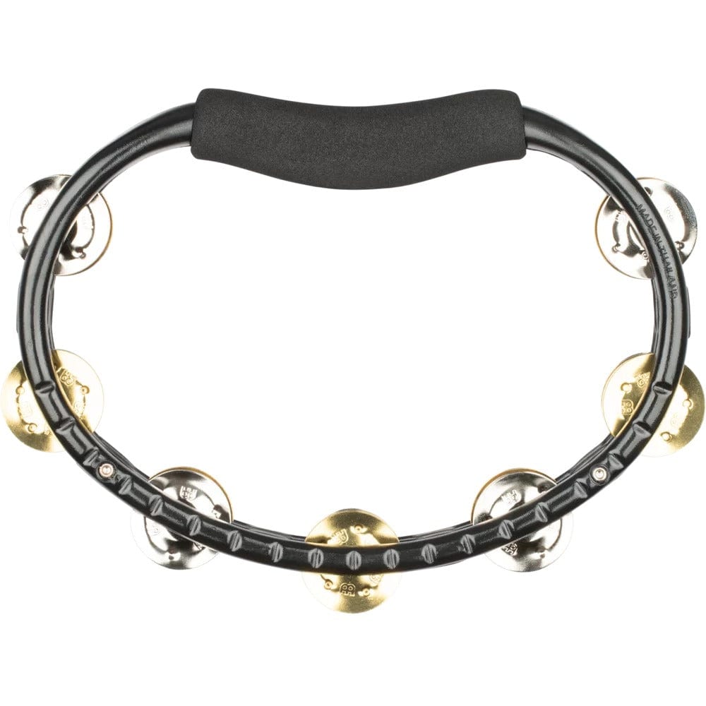 meinl tambourines meinl tmt1m traditional abs series plastic, mixed jingles 2 rows tambourine - black