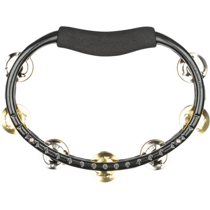 meinl tambourines meinl tmt1m traditional abs series plastic, mixed jingles 2 rows tambourine - black