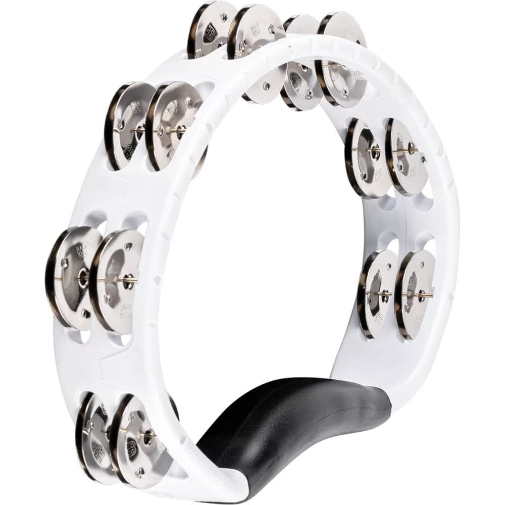 Meinl Tambourines White Meinl HTMT1 Headliner Series Plastic Stainless Steel Jingles 2 Rows Tambourine