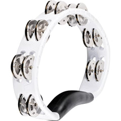 Meinl Tambourines White Meinl HTMT1 Headliner Series Plastic Stainless Steel Jingles 2 Rows Tambourine