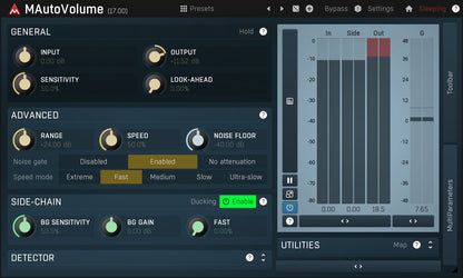 MELDA Virtual Processors MELDA MAutoVolume Automatic Volume – Professional Audio Software & Plugin