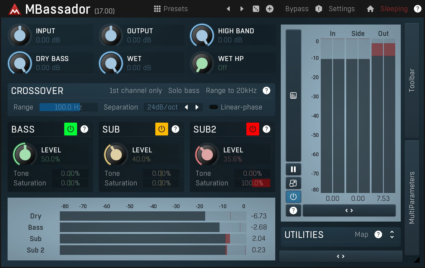 MELDA Virtual Processors MELDA MBassador Bass Enhancer