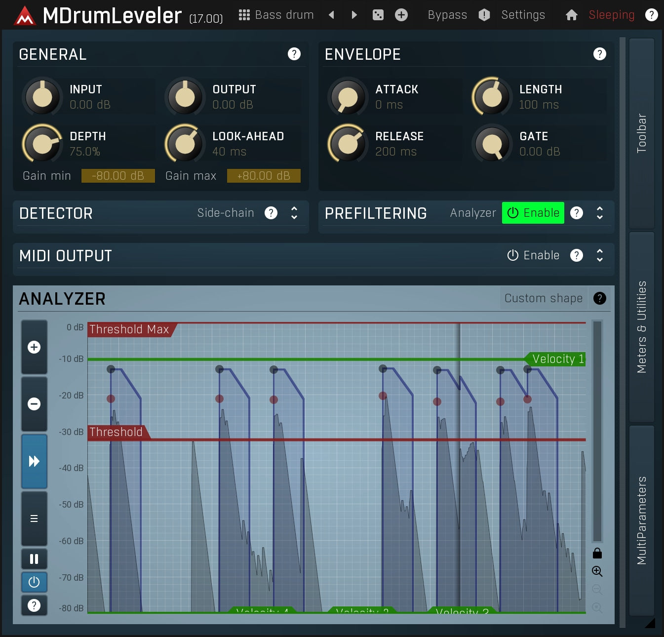 MELDA Virtual Processors MELDA MDrumLeveler Drum Leveling – Professional Audio Software & Plugin