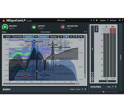 MELDA Virtual Processors MELDA MEqualizerLP Equalizer
