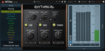 MELDA Virtual Processors MELDA MFilter Filter – Professional Audio Software & Plugin