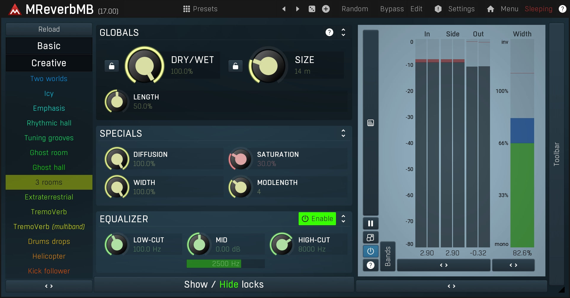 MELDA Virtual Processors MELDA MReverbMB Reverb