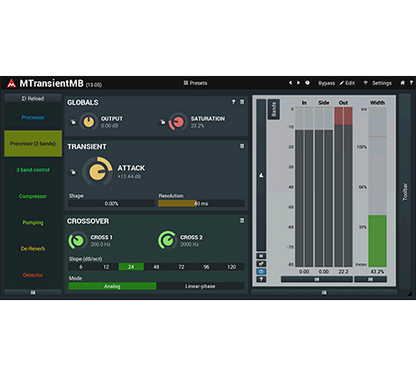 MELDA Virtual Processors MELDA MTransient Transient Shaper