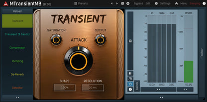 MELDA Virtual Processors MELDA MTransientMB Transient Shaper