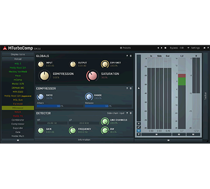 MELDA Virtual Processors MELDA MTurboComp Compressor – Professional Audio Software & Plugin