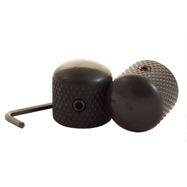 Mighty Mite Guitar Parts Black Mighty Mite MMNS006B/C/G Dome Knob 2PK