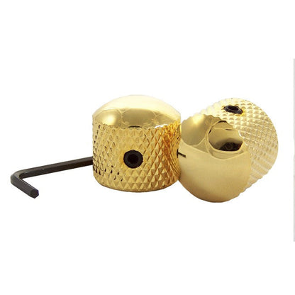 Mighty Mite Guitar Parts Gold Mighty Mite MMNS006B/C/G Dome Knob 2PK