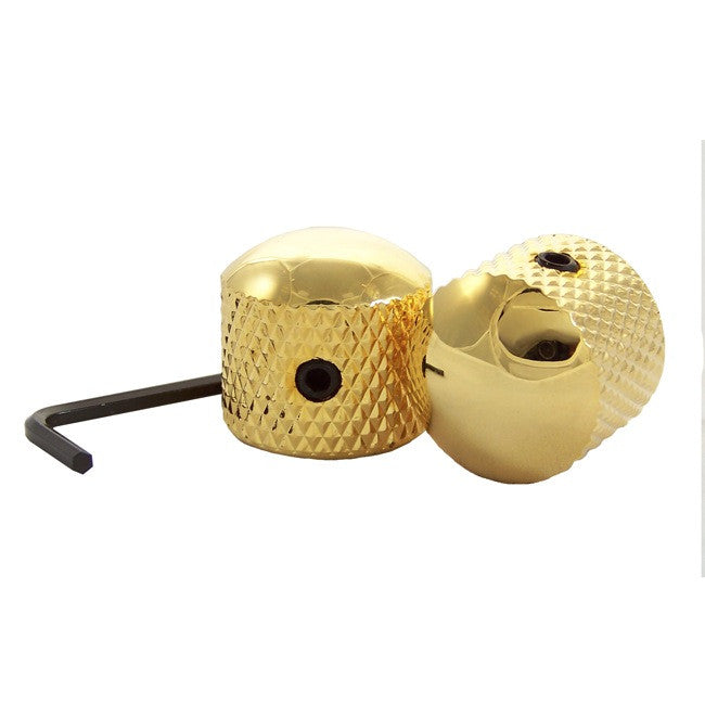 Mighty Mite Guitar Parts Gold Mighty Mite MMNS006B/C/G Dome Knob 2PK