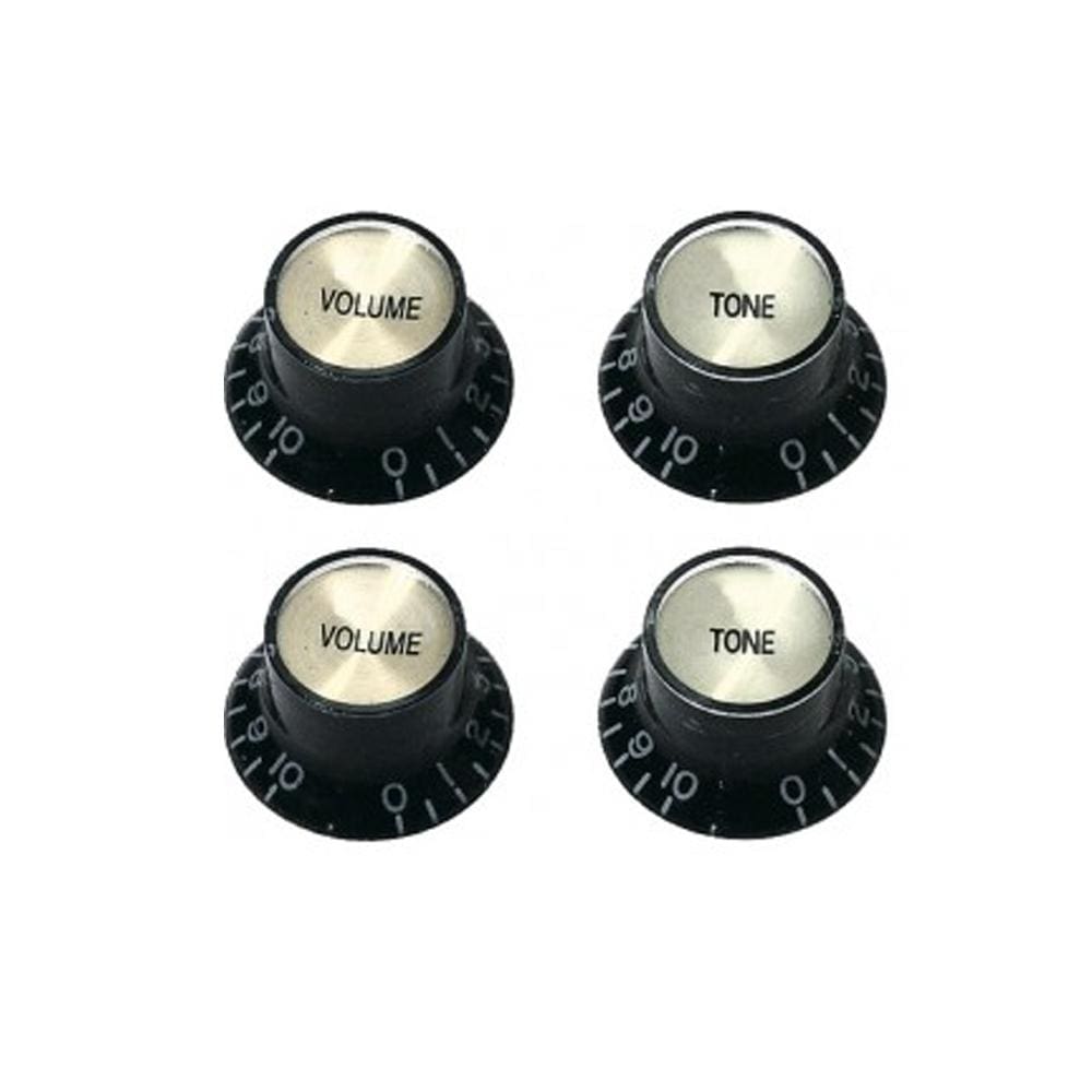 Mighty Mite Guitar Parts Mighty Mite MM909C Metal Dome Control Knobs Chrome