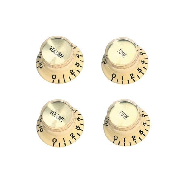 Mighty Mite Guitar Parts Mighty Mite MMKN007CG Les Paul Vintage Top Hat Cream Gold Knob