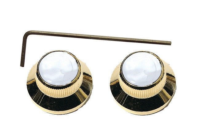 Mighty Mite Guitar Parts Mighty Mite MMNP002GWP Bell Knobs Gold