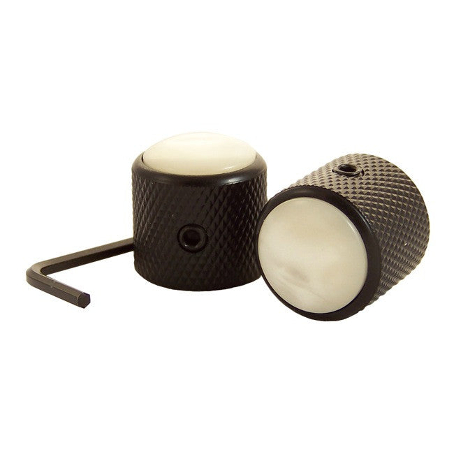 Mighty Mite Guitar Parts Mighty Mite MMNS001BWP Dome Knob Whitepearl 2 pk
