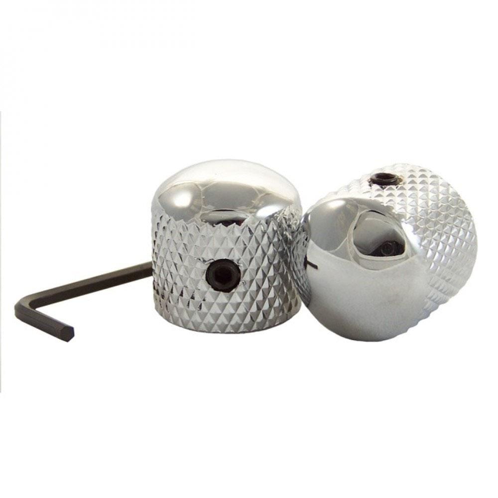 Mighty Mite Guitar Parts MIghty Mite MMNS006C Dome Knob Chrome 2PK