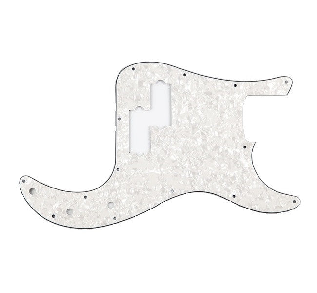 mighty mite pickups mighty mite mm5906w bass replacement pickguard - white pearl
