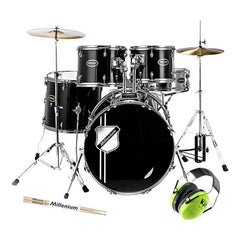 Millenium Acoustic Drum Kits Black Millenium MX222 Standard Peltor Set