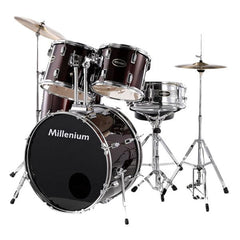Millenium Acoustic Drum Kits Red Millenium MX222 Standard Complete Drum Set
