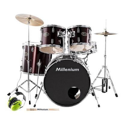 millenium acoustic drum kits red millenium mx222 standard peltor set    