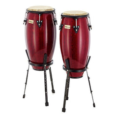 Millenium Congas Natural/Maroon Lacquered Millenium MC890 Conga Set