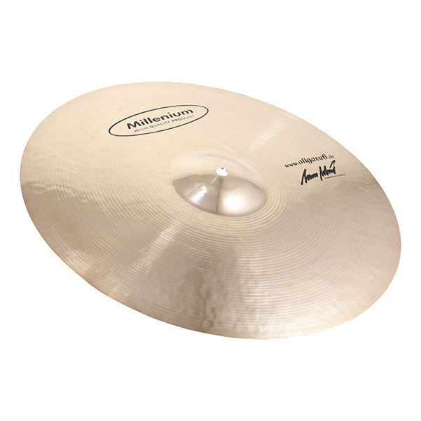 millenium crash ride cymbals millenium 18-inch hermann schick signature crash/ride cymbal