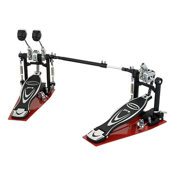 millenium drum pedals millenium pd-222 pro series left footed double bass drum pedal