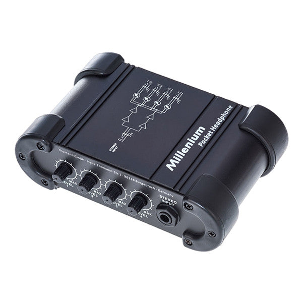 millenium headphone amplifiers millenium 4-channel pocket headphone amplifier