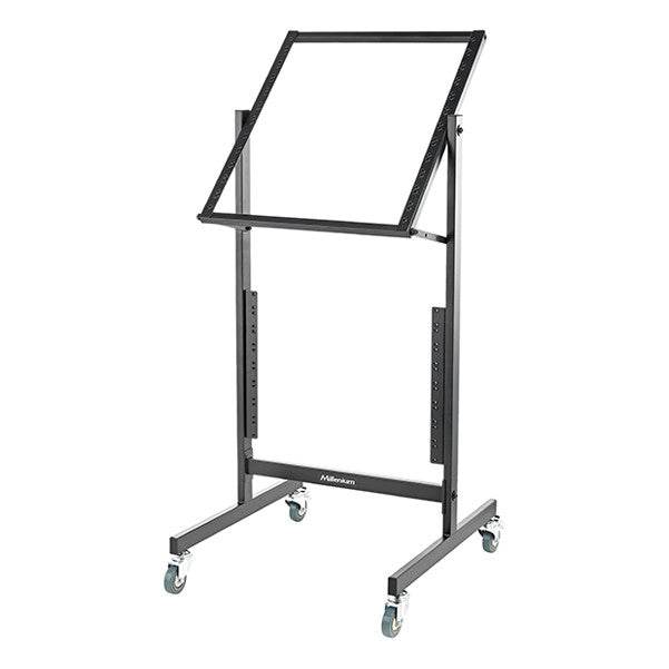 Millenium Racks And Stands Millenium RW-2001 19-inch Carriage with Rollers - Black