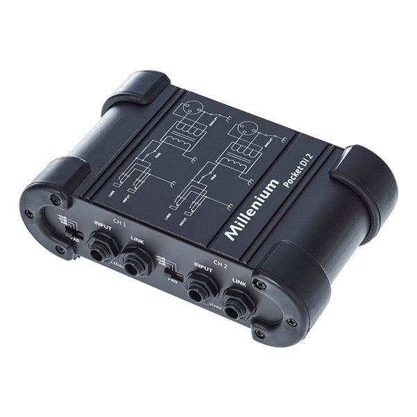 Millenium Signal Direct Boxes Millenium DI 2 Pocket Passive 2-Channel Dual/Mono DI-Box