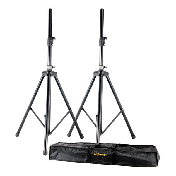 millenium speaker stands millenium bs-2222 professional speaker stands set - black