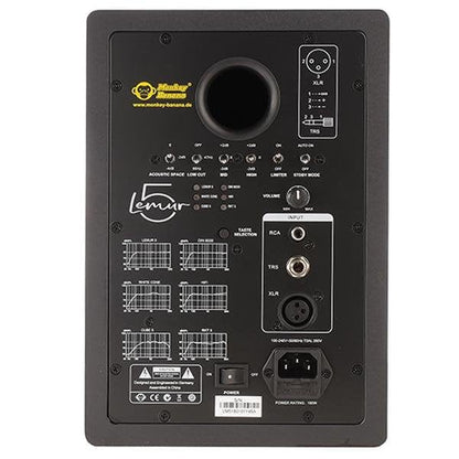 monkey banana monitor speakers monkey banana lemur 5 active studio monitor speaker   
