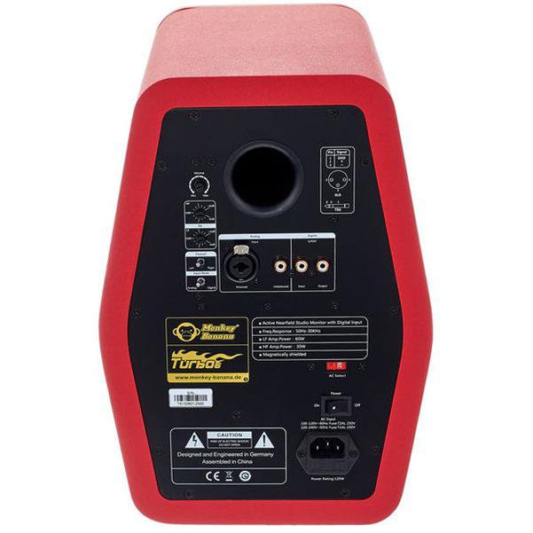 monkey banana monitor speakers monkey banana turbo 6 active studio monitor speaker   #color_red