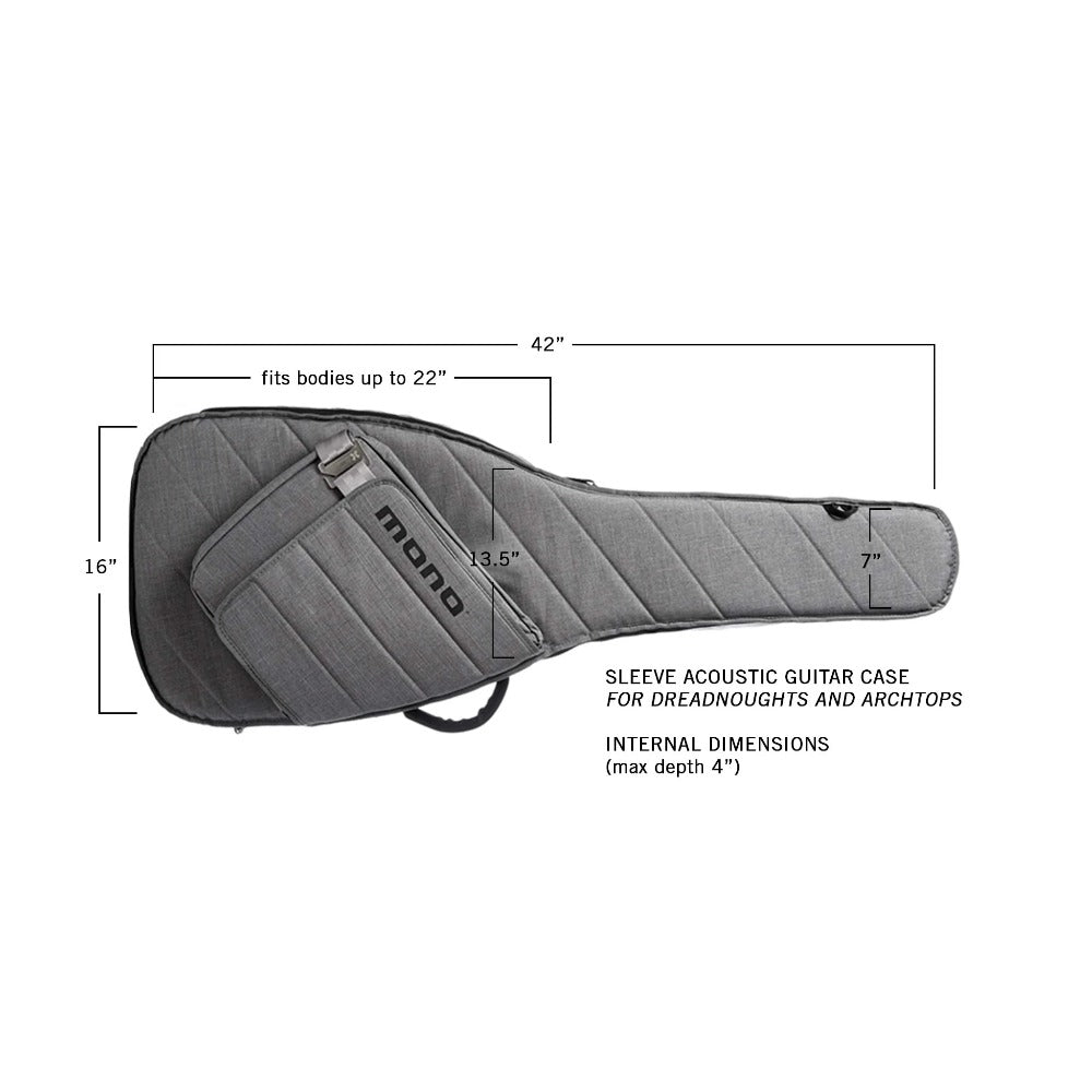 Mono Creators Acoustic Guitar Cases Ash Mono Creators M80-SAD Sleeve Acoustic Guitar Bag - Ash