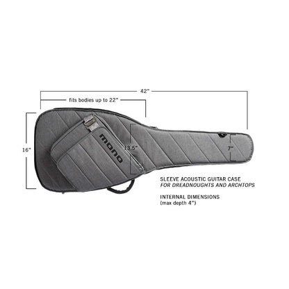 Mono Creators Acoustic Guitar Cases Ash Mono Creators M80-SAD Sleeve Acoustic Guitar Bag - Ash