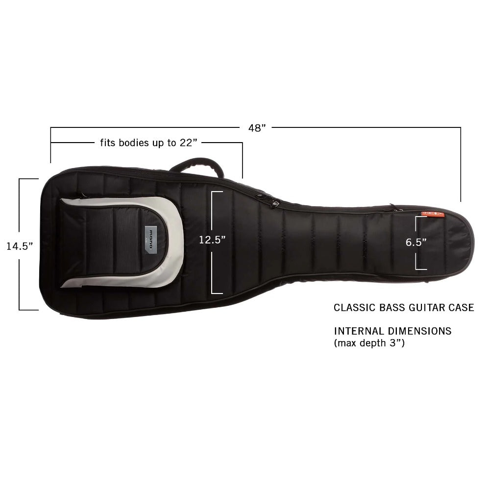 Mono Creators Bass Guitar Cases Black Mono Creators M80-EB Classic Bass Guitar Case 