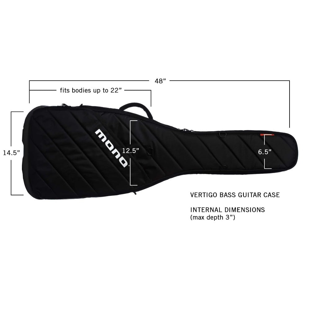Mono Creators Bass Guitar Cases Black Mono Creators M80-VEB Vertigo Bass Guitar Case 