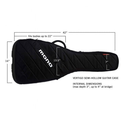 Mono Creators Electric Guitar Bags & Cases Mono Creators M80-VHB Vertigo Semi Hollow Body Guitar Case