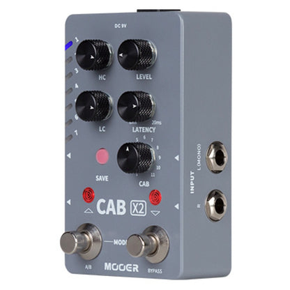 Mooer Amp Emulator Pedals Mooer CAB X2 Stereo Cabinet Simulation Effect Pedal
