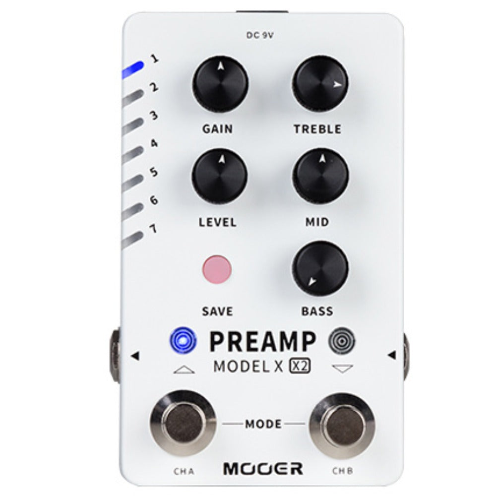 Mooer Amp Emulator Pedals Mooer PREAMP Model X2 Digital PreAmp Pedal