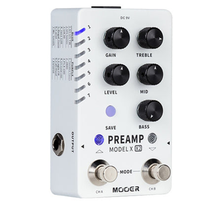 Mooer Amp Emulator Pedals Mooer PREAMP Model X2 Digital PreAmp Pedal
