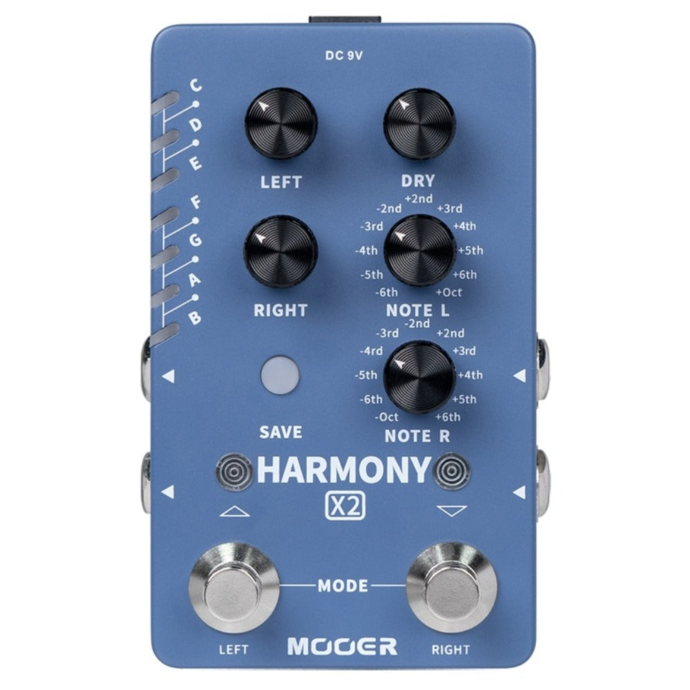 Mooer Footswitches & Controllers Mooer Harmony X2 Dual Footswitch Dual Channel Effect Pedal