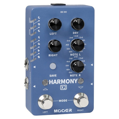 Mooer Footswitches & Controllers Mooer Harmony X2 Dual Footswitch Dual Channel Effect Pedal