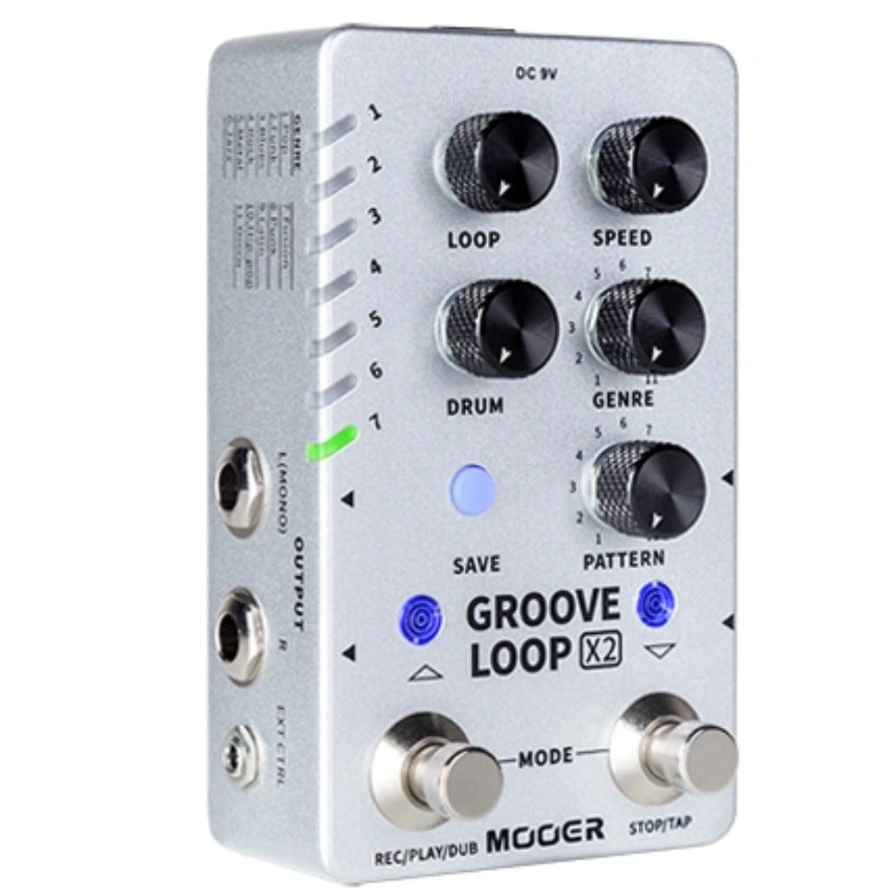 Mooer Looper Pedals Mooer Groove Loop X2 Stereo Looper & Drum Machine Pedal
